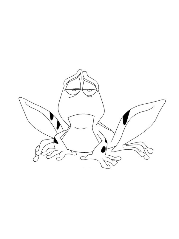 coloriage Naveen transforme en grenouille